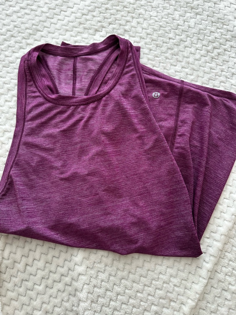 lululemon athletica Plum Heather Racerback Tie-Back Tank